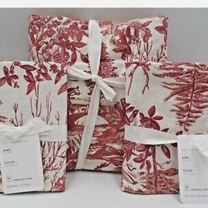 **POTTERY BARN Alpine Toile King Duvet Cover with 2 king shams